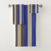 Bleu Brown Beige Vertical Stripe (En situation)