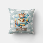 Bleu Brown ours en peluche Coussin pour nouveau-né (Recto)