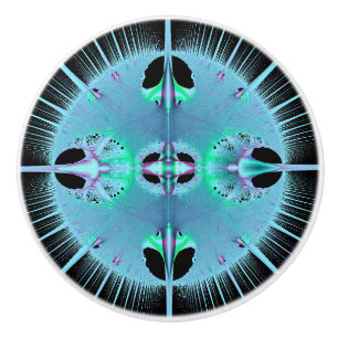 Bleu Brûler fractal tiroir et bouton de l'armoire