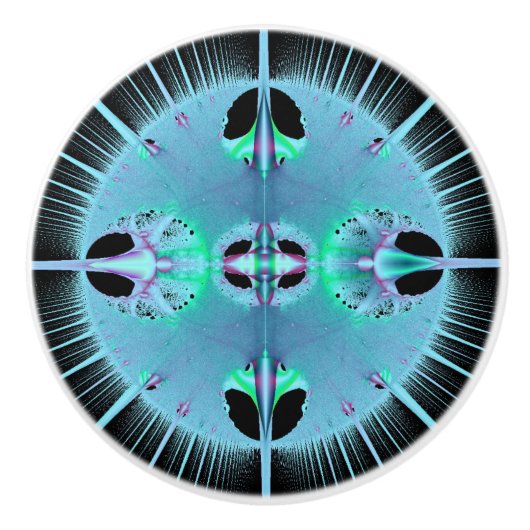 Bleu Brûler fractal tiroir et bouton de l'armoire (Devant)