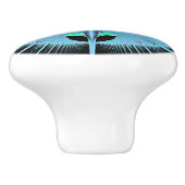 Bleu Brûler fractal tiroir et bouton de l'armoire (Côté)