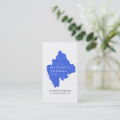 Bleu Brush Strokes Professional Carte de visite (Debout devant)