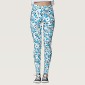 Bleu Bubble d'été femmes Leggings (Devant)