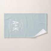 Bleu Buffalo Check et fermier Arrow Monogramme (Serviette à main)
