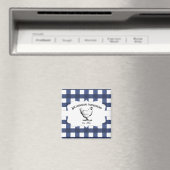 Bleu Buffalo Plaid Agro Poulet Aimant (In Situ (Lave-vaisselle))