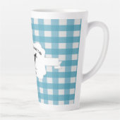 Bleu Buffalo Plaid Farm Cow Latte Mug (Droite)