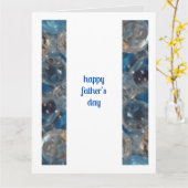 Bleu bulle - Fête des pères 2 carte (Fleur jaune)