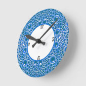 Bleu bulleMur Horloge pour salle de bain (Angle)