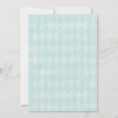 Bleu Bunny Baby shower Mot Début Jeu Carte (Dos)