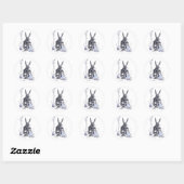 Bleu Bunny Livre autocollant (Feuille)