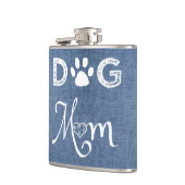 Bleu Burlap Flacon maman chien (Gauche)