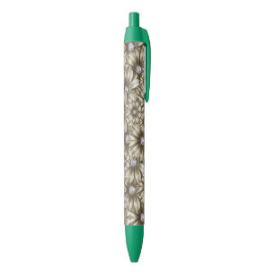 Bleu Cadeau de stylo à fleurs de diamant