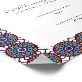 Bleu cadre musulman nikkah certificat poster (Coin)