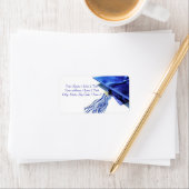 Bleu Cap de graduation Tassel Étiquettes de adress (En situation)