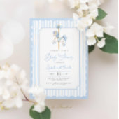 Bleu Carousel Baby Boy Douche Invitation