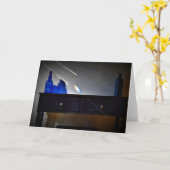 Bleu, carte (Fleur jaune)