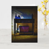 Bleu, carte (Fleur jaune)