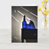 Bleu, carte (Fleur jaune)