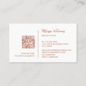 Bleu | Carte de visite de code QR (Dos)