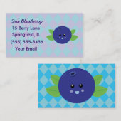 Bleu Cartes de visite (Devant / Derrière)