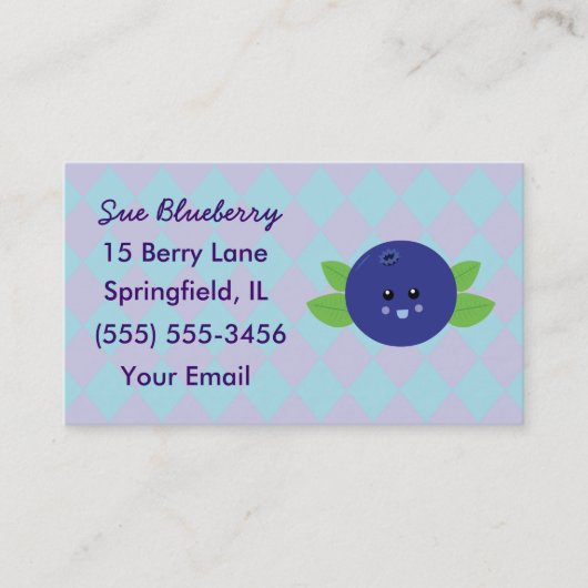 Bleu Cartes de visite (Devant)