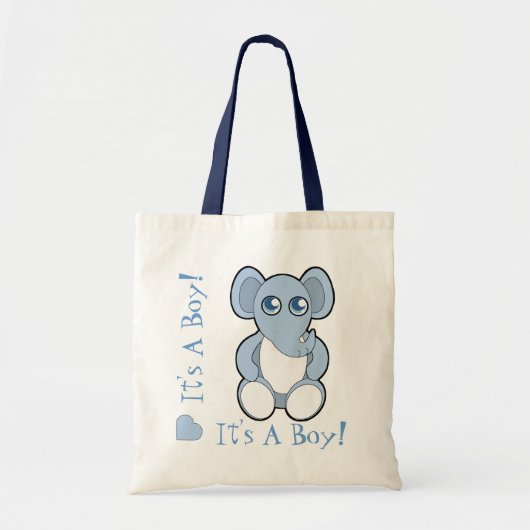 Bleu Cartoon bébé éléphant Nouveau Sac maman (Devant)