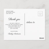 Bleu casquette graduation merci carte postale (Dos)