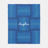 Bleu Cercle conception Couverture en polaire (Devant)