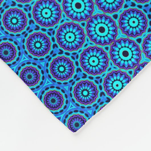 Bleu Cercle conception Couverture en polaire (Coin)