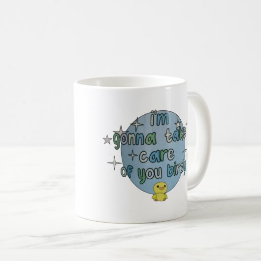 Bleu C'est bon oiseau Mona Nanalan mug (Devant droit)