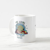Bleu C'est bon oiseau Mona Nanalan mug (Devant gauche)