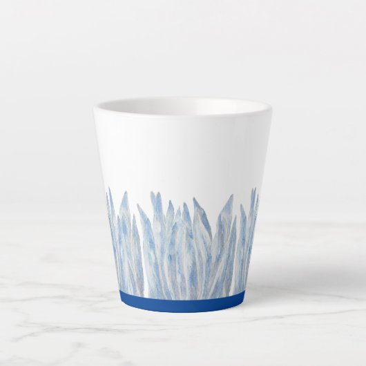 Bleu Chalk Sticks sur une petite Mug en latte (Devant)