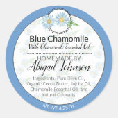 Bleu Chamomile artisanal Étiquette cadeau Artiste (Devant)