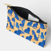 Bleu Chat Silhouette Imprimer Coupe Sac À Coudre (Ouvrir)