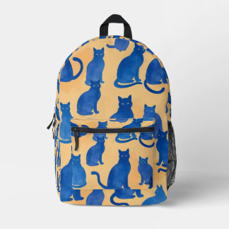 Bleu Chat Silhouette Imprimer Coupe Sac À Coudre