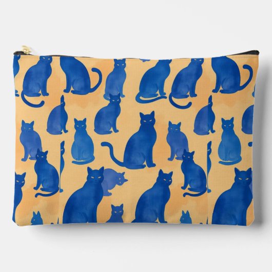 Bleu Chat Silhouette Imprimer Coupe Sac À Coudre (Recto)