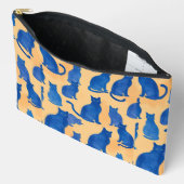 Bleu Chat Silhouette Imprimer Coupe Sac À Coudre (Ouvrir)