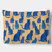 Bleu Chat Silhouette Imprimer Coupe Sac À Coudre (Verso)
