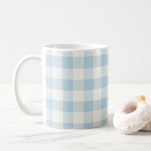Bleu Check Motif café Mug