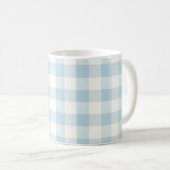 Bleu Check Motif café Mug (Devant droit)