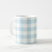 Bleu Check Motif café Mug (Devant gauche)