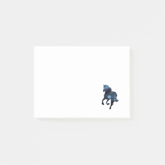 Bleu cheval Post-it Notes (Devant)