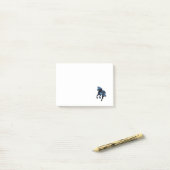 Bleu cheval Post-it Notes (Sur un bureau)