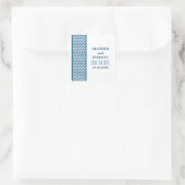 Bleu Chevron Bordure Enregistrer Stickers Date (Sac)