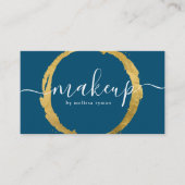 Bleu chic avec Carte de visite Gold Circle (Devant)