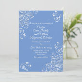 Bleu chic avec Faire-part de mariage aux parfums b (Debout devant)