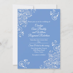 Bleu chic avec Faire-part de mariage aux parfums b