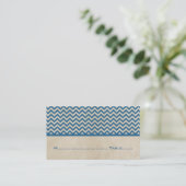 Bleu Chic Chevron Cartes de Place (Debout devant)