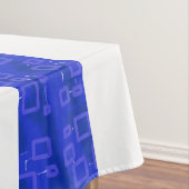 Bleu Chic Rayures géométriques Nappe (In Situ)