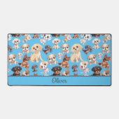 Bleu chien chiot mignon (Recto)